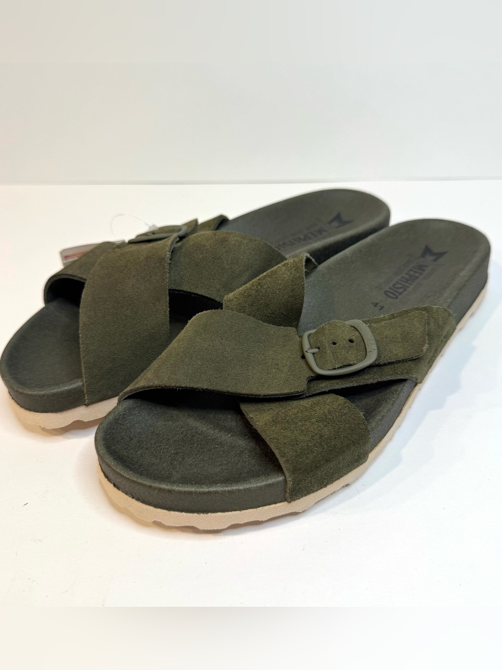 NEW Mephisto Kennie Green Suede Sandal size 41